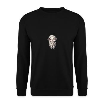 Mouton doux - Sweat-shirt Unisexe - noir - Devant - Alina (178cm) & Michal (187cm)