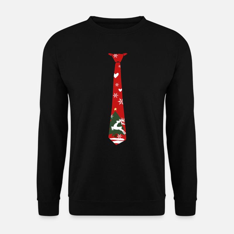 Christmas Necktie Christmas Gift Fun - Unisex Sweatshirt - black