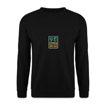 Spruch 95 - Unisex Pullover - Schwarz - Vorne - Alina (178cm) & Michal (187cm)