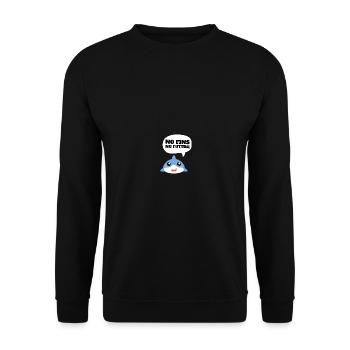 No Fins No Future Safe Sharks - Unisex Pullover - Schwarz - Vorne - Alina (178cm) & Michal (187cm)