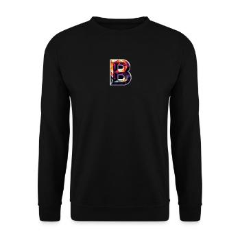 Lettre B Polygone Coloré - Sweat-shirt Unisexe - noir - Devant - Alina (178cm) & Michal (187cm)