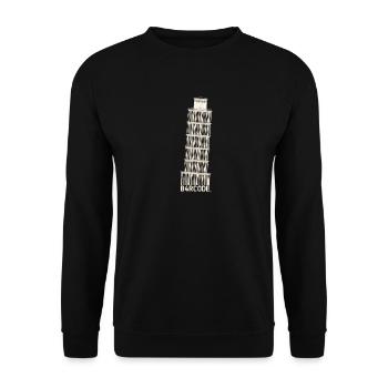B4RCODE. Pisa - Unisex Sweatshirt - black - Front - Alina (178cm) & Michal (187cm)