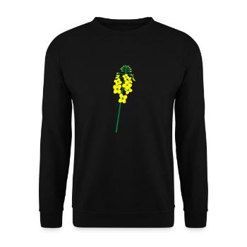Raps Blühte - Unisex Pullover - Schwarz - Vorne - Alina (178cm) & Michal (187cm)