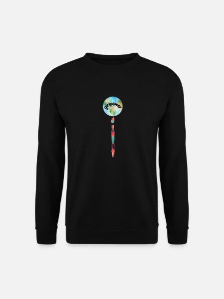 Girlpower, Mädchen halten Globus - Unisex Pullover - Schwarz