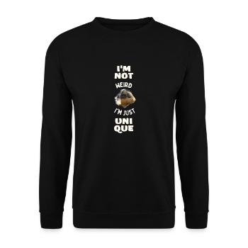 Meerschweinchen Haustier einzigartig lustig Spruch - Unisex Pullover - Schwarz - Vorne - Alina (178cm) & Michal (187cm)