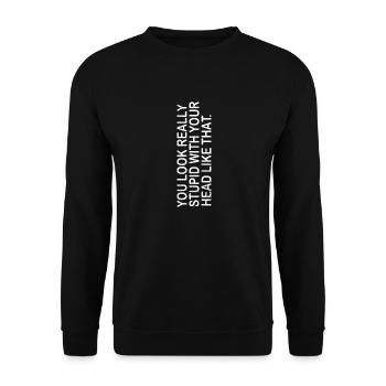 Lecture de farce de tête - Sweat-shirt Unisexe - noir - Devant - Alina (178cm) & Michal (187cm)