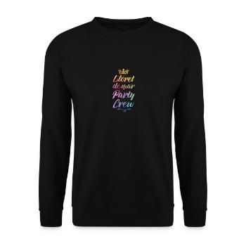 Lloret De Mar Party Crew Bunt - Unisex Pullover - Schwarz - Vorne - Alina (178cm) & Michal (187cm)