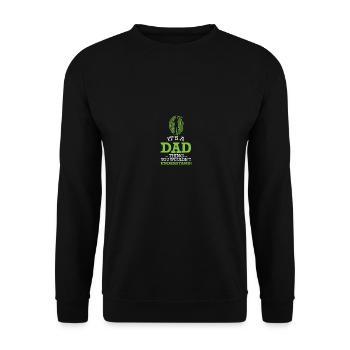Golf Dad Golfspieler Golfer Golfball Golfen - Unisex Pullover - Schwarz - Vorne - Alina (178cm) & Michal (187cm)