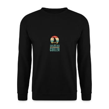 Segeln Segler Vater Vintage Segelschiff Kapitän - Unisex Pullover - Schwarz - Vorne - Alina (178cm) & Michal (187cm)