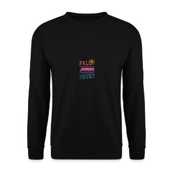 First name Jordi - Unisex Sweatshirt - black - Front - Alina (178cm) & Michal (187cm)