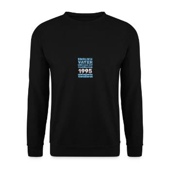 Father 1995 - Unisex Sweatshirt - black - Front - Alina (178cm) & Michal (187cm)