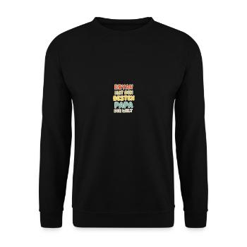 Geschenk für Bryan - Unisex Pullover - Schwarz - Vorne - Alina (178cm) & Michal (187cm)