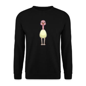 Oeuf flamant rose - Sweat-shirt Unisexe - noir - Devant - Alina (178cm) & Michal (187cm)