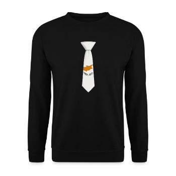 Cyprus Tie – Flaggendesign - Unisex Pullover - Schwarz - Vorne - Alina (178cm) & Michal (187cm)