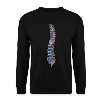 Anatomie de la colonne vertébrale Physiothérapie aquarelle - Sweat-shirt Unisexe - noir - Devant - Alina (178cm) & Michal (187cm)