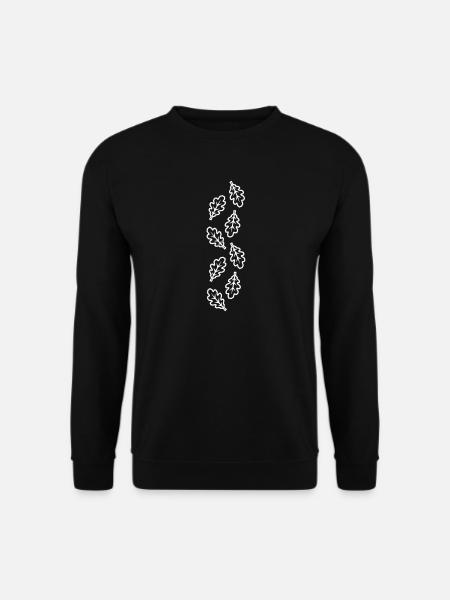 Eichenblatt Blätter Laub - Unisex Pullover - Schwarz
