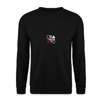 Gamer Gaming Tasten Konsole - Unisex Pullover - Schwarz - Vorne - Alina (178cm) & Michal (187cm)
