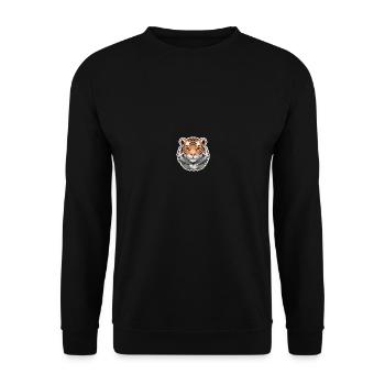 Tigre porte-bonheur - Sweat-shirt Unisexe - noir - Devant - Alina (178cm) & Michal (187cm)