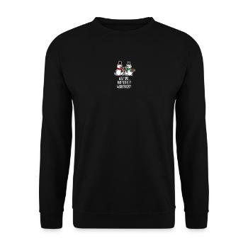 Drôle de bonhomme de neige Cartoon Fitness Gym Noël - Sweat-shirt Unisexe - noir - Devant - Alina (178cm) & Michal (187cm)