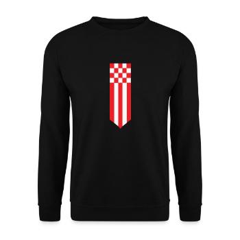 Brabant kurze Streamer def - Unisex Pullover - Schwarz - Vorne - Alina (178cm) & Michal (187cm)