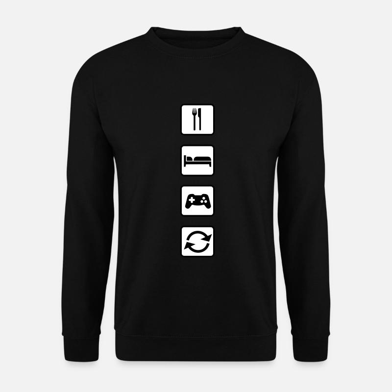 Eat Sleep Game Repeat - Sweat-shirt Unisexe - noir