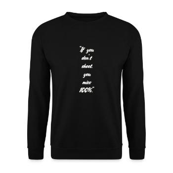 Shoot - Unisex Pullover - Schwarz - Vorne - Alina (178cm) & Michal (187cm)