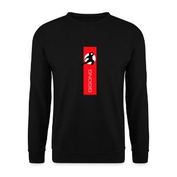 Drapeau Qigong - Sweat-shirt Unisexe - noir - Devant - Alina (178cm) & Michal (187cm)