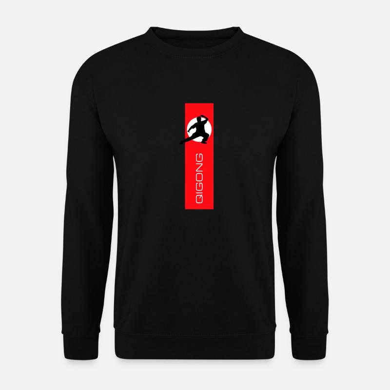 Qigong flagge - Unisex Pullover - Schwarz
