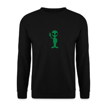 alien de paix - Sweat-shirt Unisexe - noir - Devant - Alina (178cm) & Michal (187cm)