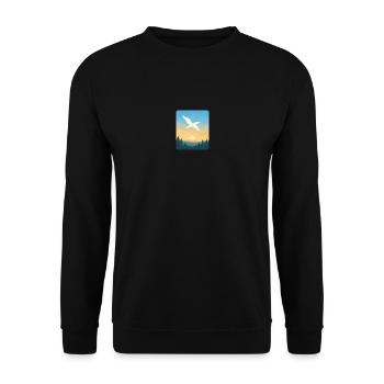 Freebird forest - Unisex Pullover - Schwarz - Vorne - Alina (178cm) & Michal (187cm)