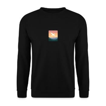 Freebird forest dusk - Unisex Pullover - Schwarz - Vorne - Alina (178cm) & Michal (187cm)