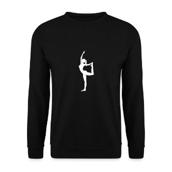 Yoga Body Control avec Yoga Flow Grace - Sweat-shirt Unisexe - noir - Devant - Alina (178cm) & Michal (187cm)