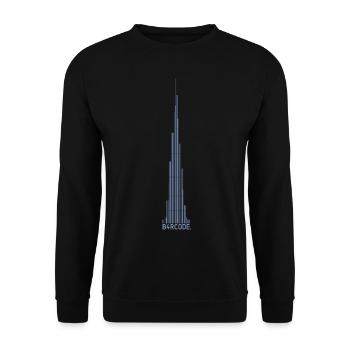 B4RCODE. Dubai - Unisex Sweatshirt - black - Front - Alina (178cm) & Michal (187cm)