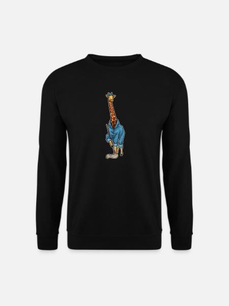 Giraffe Cleaner Mop - Unisex Sweatshirt - black