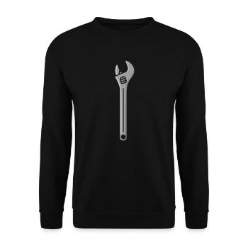 Wrench Tool - Unisex Sweatshirt - black - Front - Alina (178cm) & Michal (187cm)