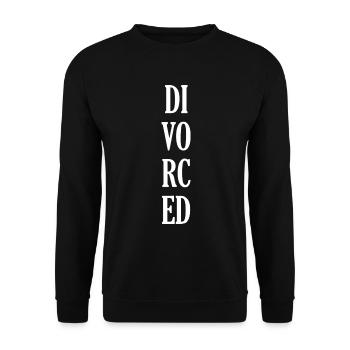 Divorced - Unisex Sweatshirt - black - Front - Alina (178cm) & Michal (187cm)