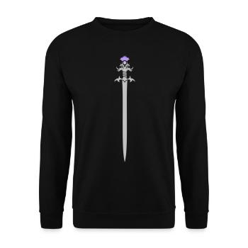 Distel-Schwert - Unisex Pullover - Schwarz - Vorne - Alina (178cm) & Michal (187cm)