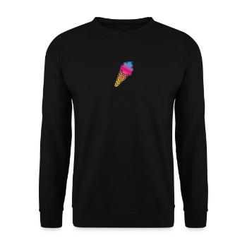 Cadre de crème glacée Dégradé Coloré Cône de crème glacée d’été Glace - Sweat-shirt Unisexe - noir - Devant - Alina (178cm) & Michal (187cm)