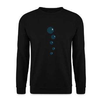 Bubbles Water Pearls - Unisex Sweatshirt - black - Front - Alina (178cm) & Michal (187cm)