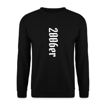 Jahrgang 2006er - Unisex Pullover - Schwarz - Vorne - Alina (178cm) & Michal (187cm)