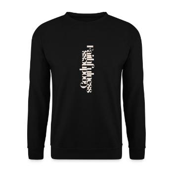 GoodnessFaithfulness - Unisex Pullover - Schwarz - Vorne - Alina (178cm) & Michal (187cm)