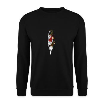 drei Wichtel Feiertage Weihnachten - Unisex Pullover - Schwarz - Vorne - Alina (178cm) & Michal (187cm)
