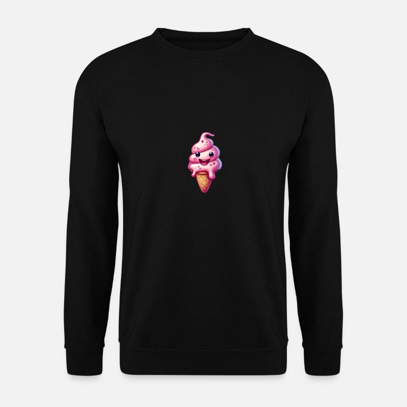Lächelnde Eiskreation - Unisex Pullover - Schwarz