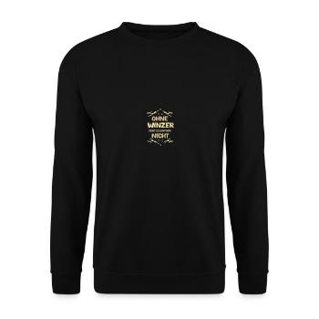 Gift for winemakers - Unisex Sweatshirt - black - Front - Alina (178cm) & Michal (187cm)