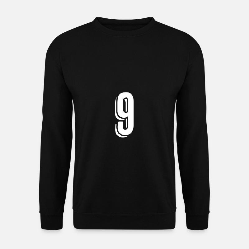 Jersey number nine - number - 9 - Unisex Sweatshirt - black