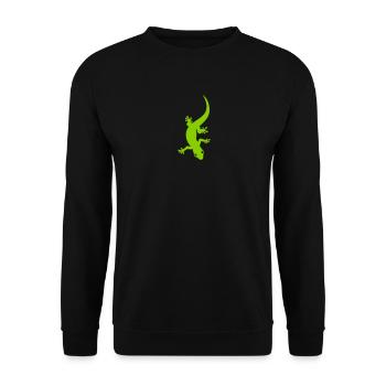 Gecko - Unisex Sweatshirt - black - Front - Alina (178cm) & Michal (187cm)