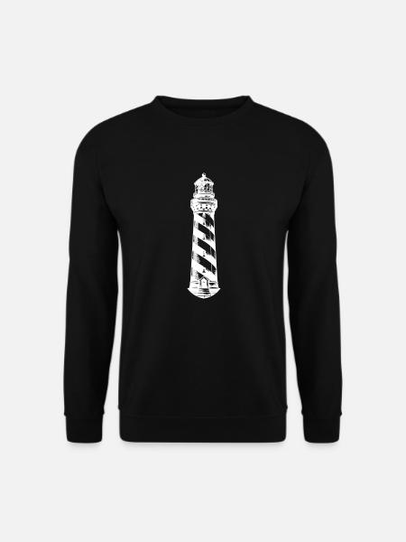 Phare côtier à rayures obliques - Sweat-shirt Unisexe - noir
