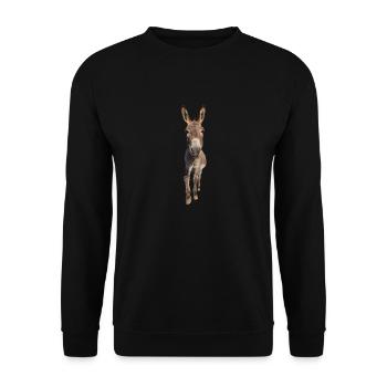 Esel - Unisex Pullover - Schwarz - Vorne - Alina (178cm) & Michal (187cm)