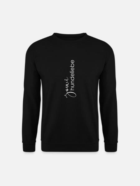jowiehunde_liebe - Logo vertikal in weiß - Unisex Pullover - Schwarz