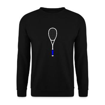 Raquette de squash Tennis Multicolore Blanc Bleu - Sweat-shirt Unisexe - noir - Devant - Alina (178cm) & Michal (187cm)